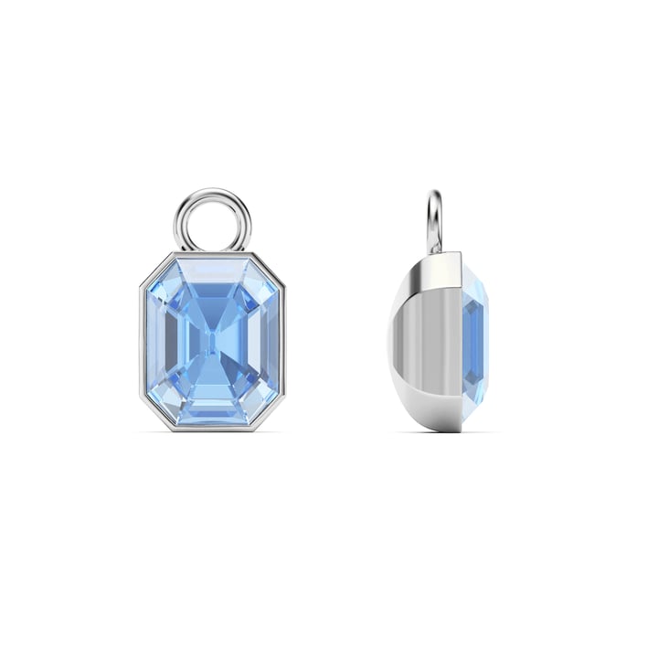 Octagon Mix Charms Light Sapphire Crystal Rhodium Plated