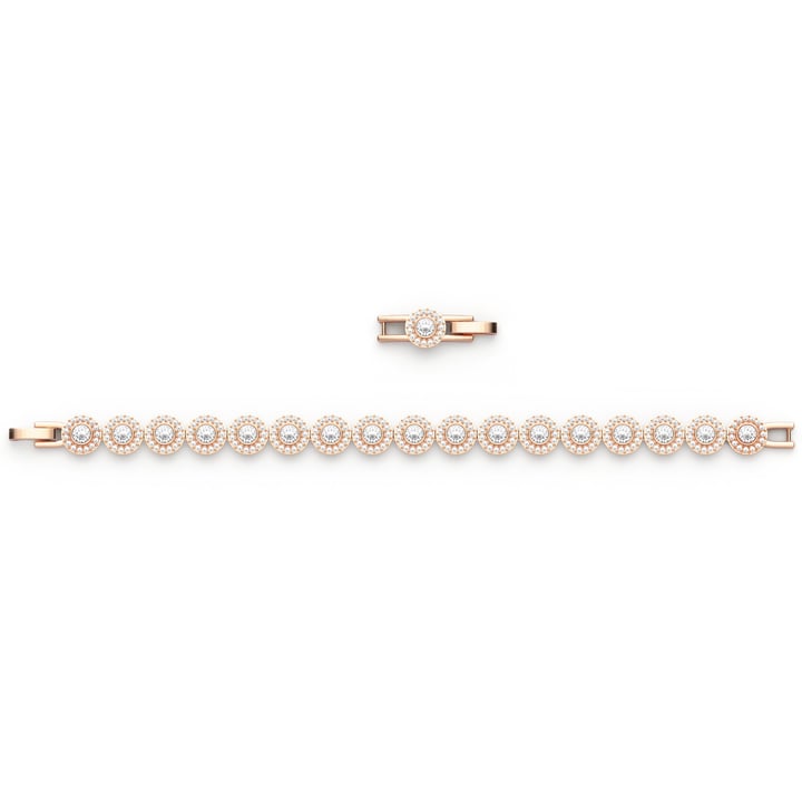 Angelic Tennis Bracelet Clear Crystal Rose Gold Plated