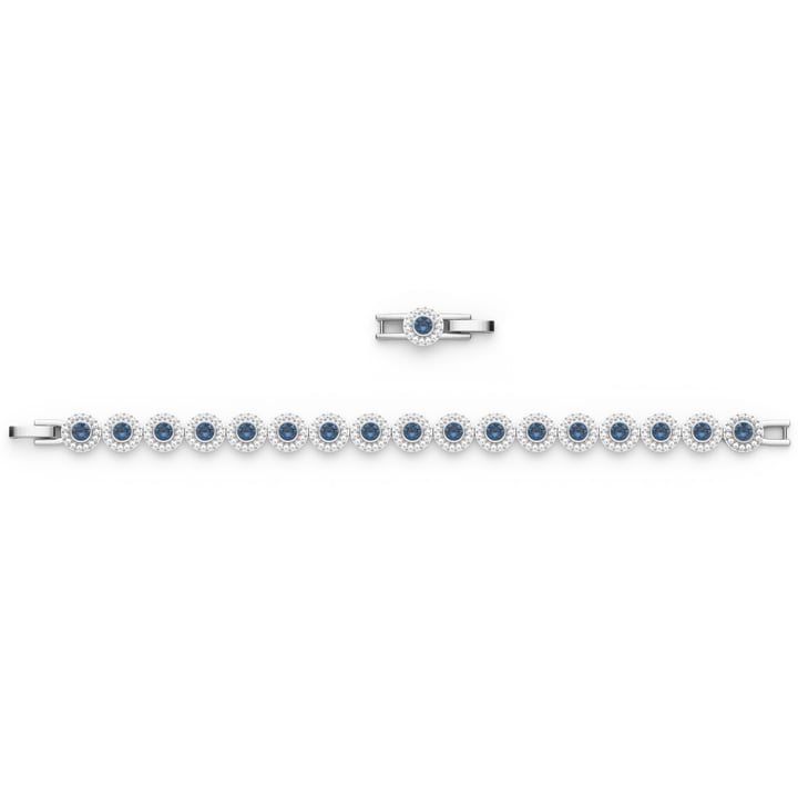 Angelic Tennis Bracelet Montana Crystal Rhodium Plated