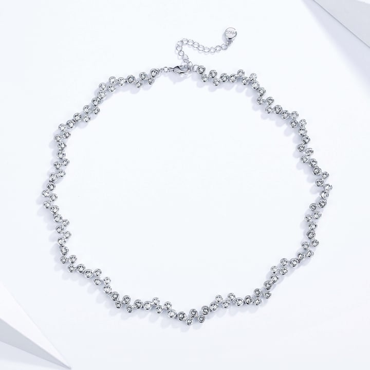 Fidelity Necklace with Clear Swarovski Crystals Bridal
