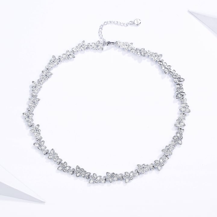 Enchanted Necklace with Clear Swarovski Crystals Bridal