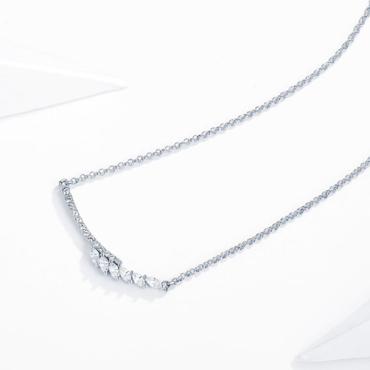 Laeta Cesar Necklace with Clear Swarovski Crystals