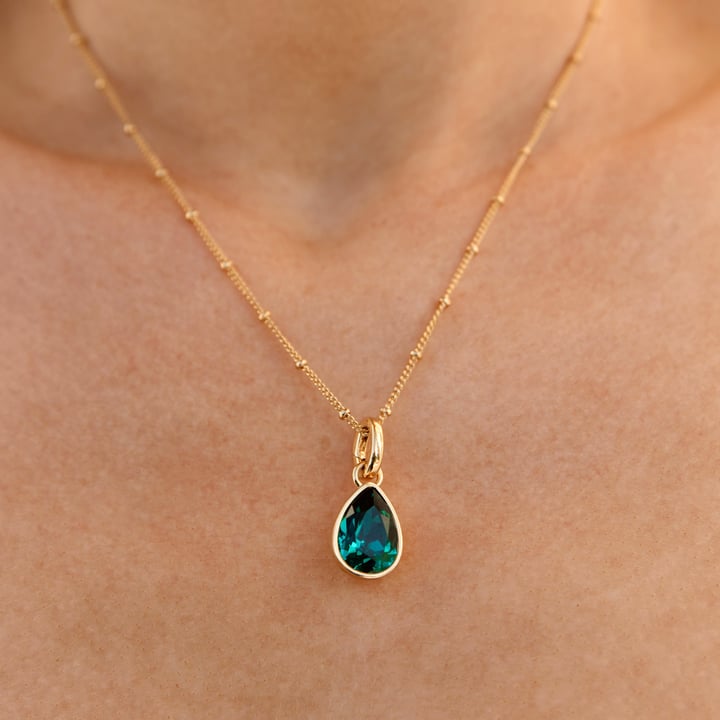 Droplet Carrier Necklace Gold Plated