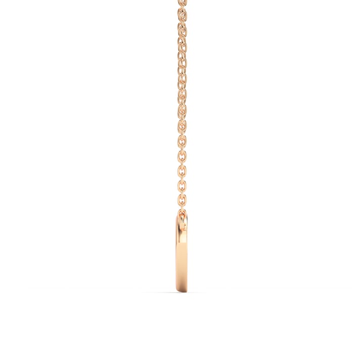 Open Heart Necklace Clear Crystals Rose Gold Plated
