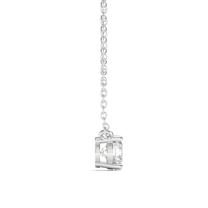 1.0 Carat DE VS+ IGI Certified Lab Grown Diamond Solitaire Pendant Sterling Silver Clear Rhodium Plated