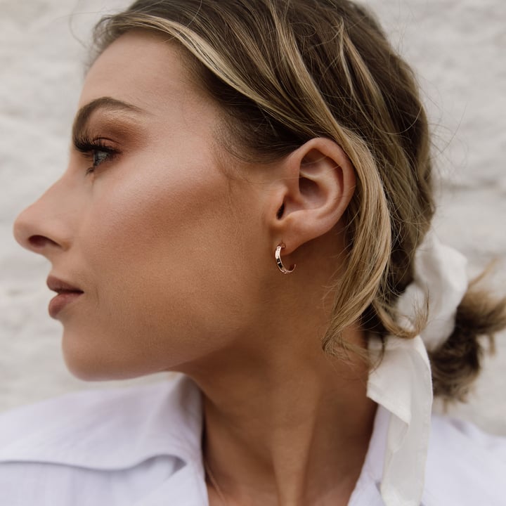 Personalised Devotion Engraved Earrings in Sterling Silver