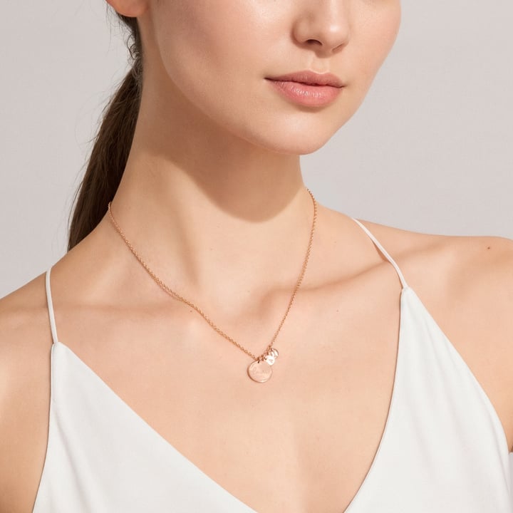 Personalised Kindred Necklace with circle tags in Sterling Silver