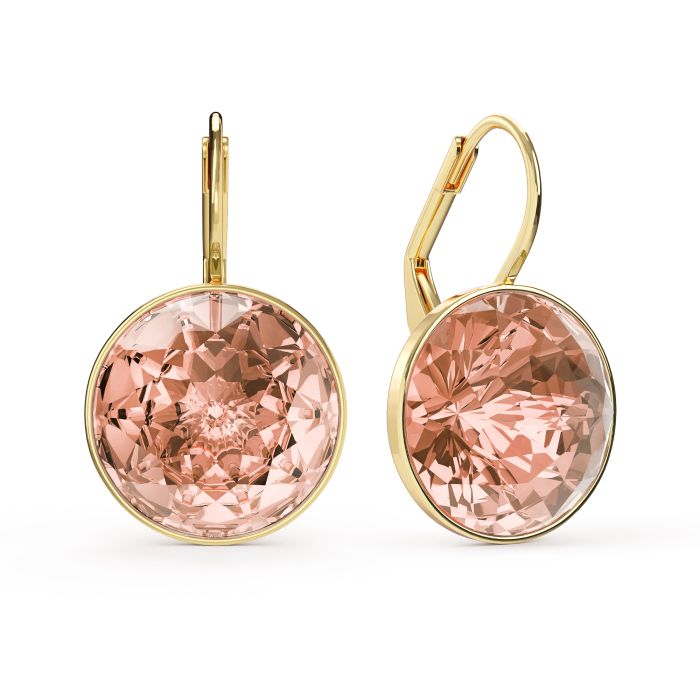 Bella Earrings 10 Carat Drop Earrings Vintage Rose Crystals Gold Plated