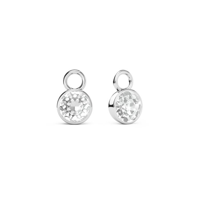 Bella 1 Carat Mix Charms with Clear Swarovski Crystals Rhodium Plated