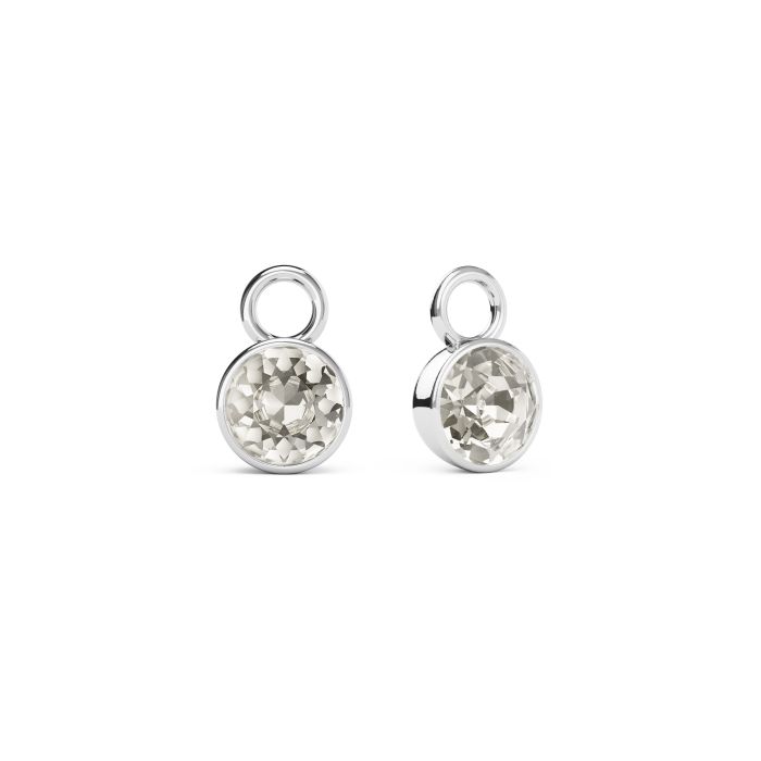 Bella 1 Carat Mix Charms with Crystal Silver Shade Swarovski Crystals Rhodium Plated