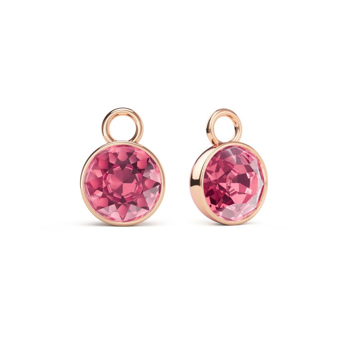 Bella 2 Carat Mix Charms with Rose Swarovski Crystals Rose Gold Plated