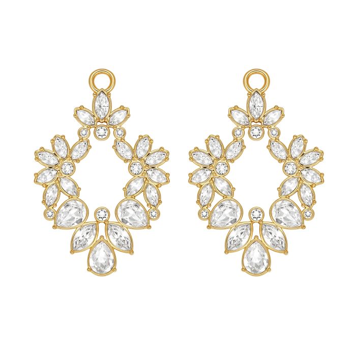 Charlotte Floral Drop Mix Charms Clear Gold Plated