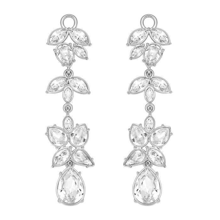 Tatiana Floral Drop Mix Charms Clear Rhodium Plated