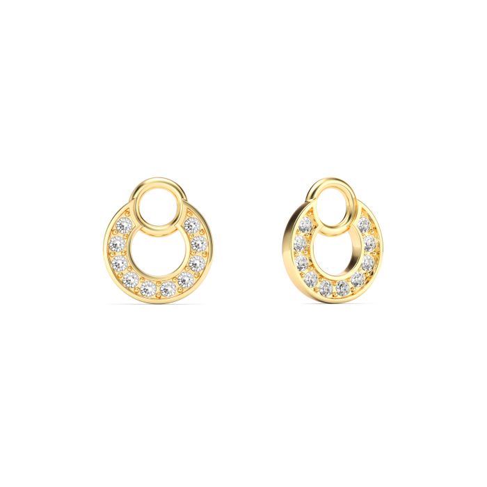 Circle Petite Mix Charms Clear Crystal Gold Plated