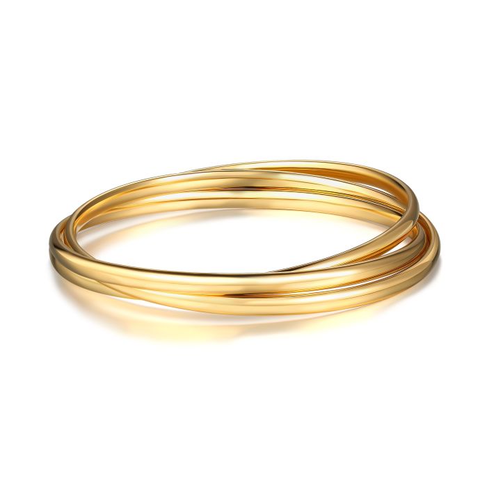 Trinity Interlocking Bangles Bridal Gold Plated