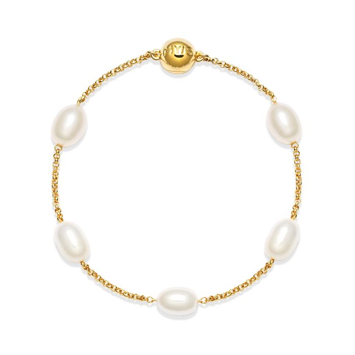 Interlude Freshwater Pearl Bracelet Gold Plated