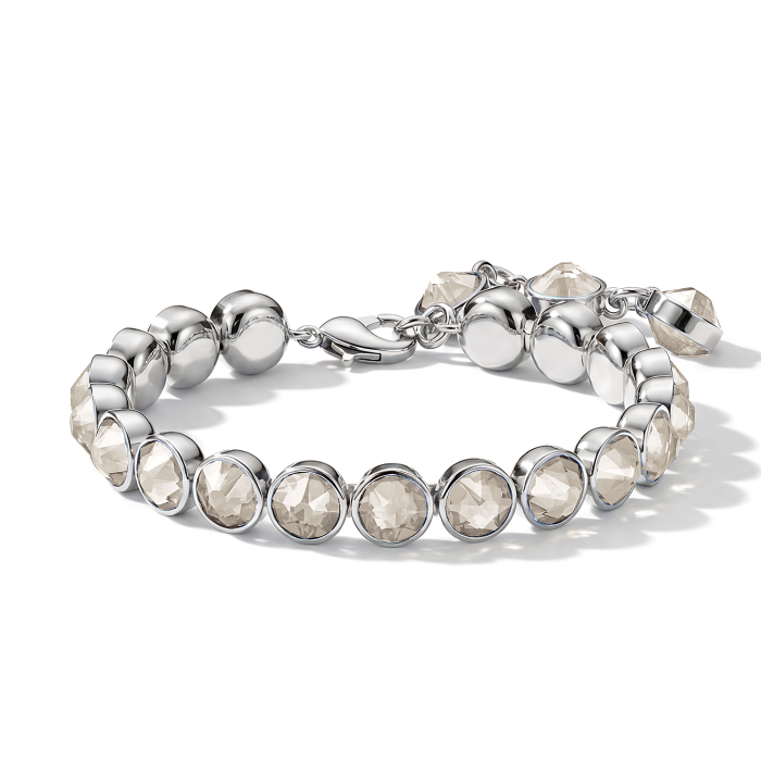 Signature Tennis Bracelet Crystal Silver Shade Rhodium Plated
