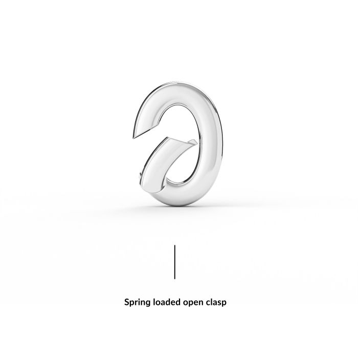 Minimal Mix Carrier Pendant Clasp Rhodium Plated