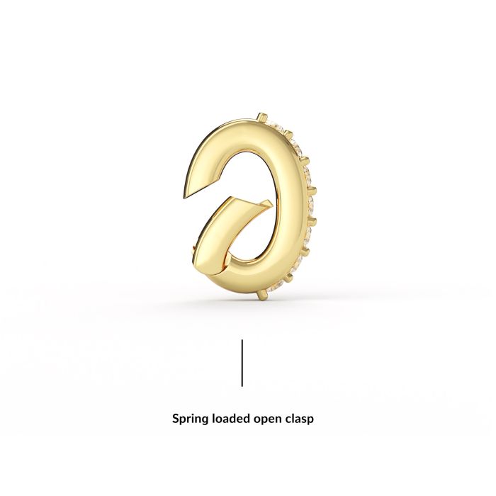 Eternity Mix Carrier Pendant Clasp Clear Gold Plated