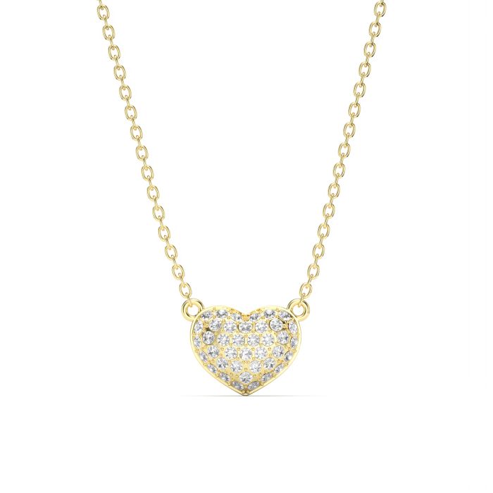 Alana Heart Necklace Clear Crystals Gold Plated