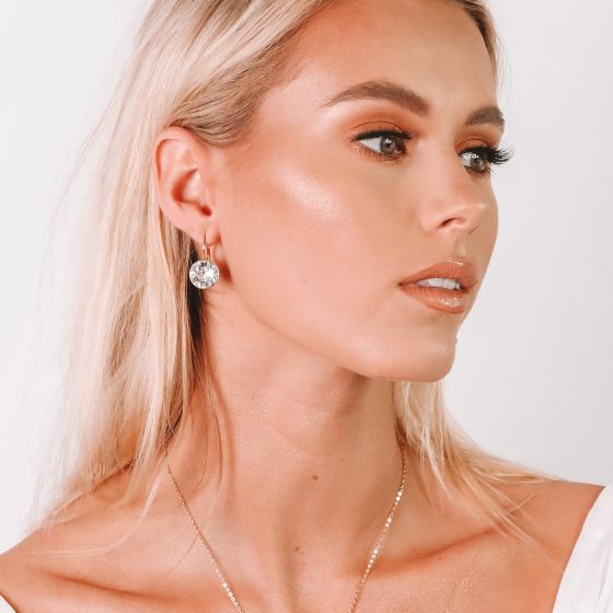 Bella Earrings with 8.5 Carat Clear Crystals Earrings