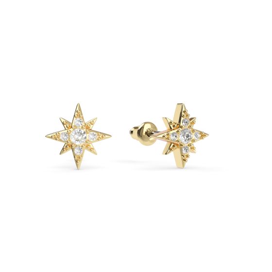 Gold plated star earrings 2025