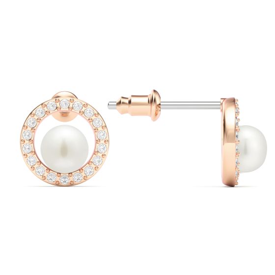Rose gold plated pearl studs Rose gold plated pearl studs