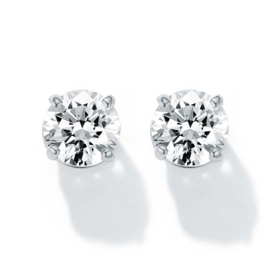 6mm Cubic Zirconia Sterling Silver Stud Earrings 6mm Cubic Zirconia Sterling Silver Stud Earrings