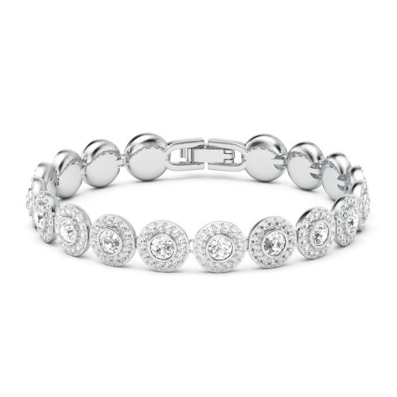 Angelic Tennis Bracelet Clear Crystal Swarovski Angelic Bracelet Swarovski crystal tennis bracelet Swarovski bracelet sale Rhodium Plated