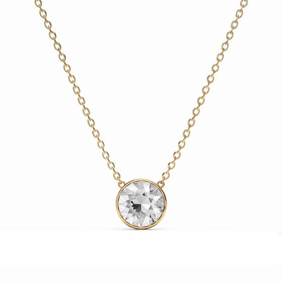 Bella 4 Carat Necklace Clear Crystal Gold Plated