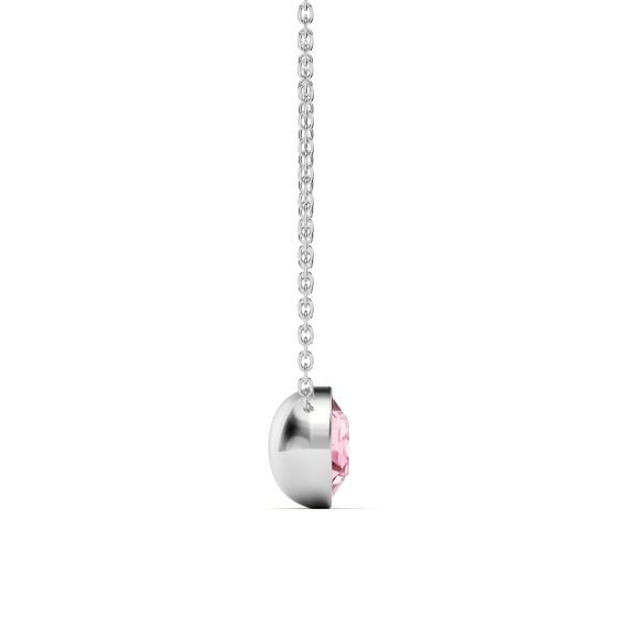 Bella 4 Carat Necklace Light Rose Crystal Swarovski Pendant