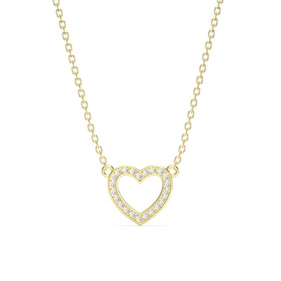 Shimmering heart stone necklace store