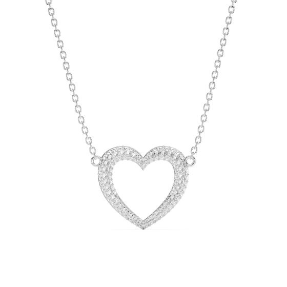 Sparkling open heart necklace hotsell