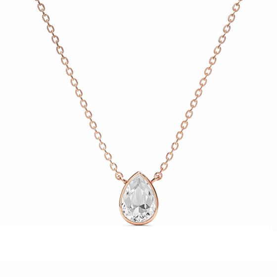 Rose gold teardrop necklace 2025