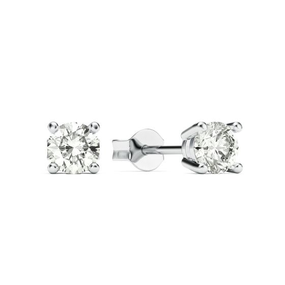 0.6 Carat DE VS IGI Certified Lab Grown Diamond Stud Earrings Sterling Silver