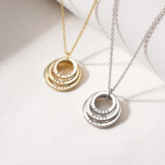 Personalised circle necklace discount