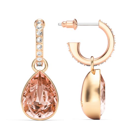 Statement Teardrop Mix Charms with Swarovski Vintage Rose, Rose