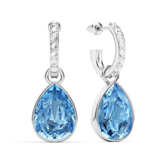Statement Teardrop Swarovski Crystal Earrings with Light