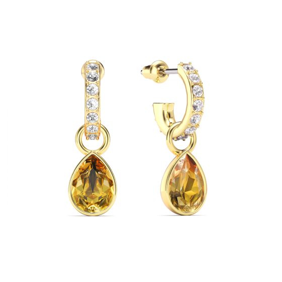 Petite Teardrop Mix Charms with Golden Topaz Crystals