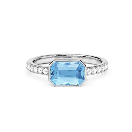shake hands & hexagon ring all SV 10号 Octagon - Swarovski Matrix Ring Band Clear Rhodium Plated