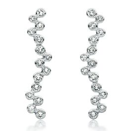 Fidelity Bracelet with Blue Swarovski Crystals Rhodium Plated