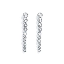 Tennis Cascade Drop Earrings with Clear Swarovski Crystals