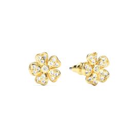 Cherry Blossom Flower 11mm Mix Hoop Earrings with Stud Clear