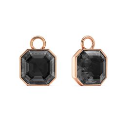 ★MIDNIGHT MOMENT.★ curve earring mix Asscher Mix Charms with Silver Night Crystals and Eternity