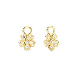 Qian BIan JD738 Fashion Jewelry Ring With 18k Gold Plated Pure Crystal CZ Flower