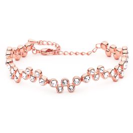Fidelity Bracelet with Clear Swarovski Crystals Rose Gold Plated