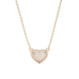 Alana Heart Necklace Clear Crystals Swarovski Heart Necklace Swarovski heart Crystal necklace Rose Gold Plated