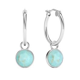 Larimar Stone Guardian Post Oval Earrings Larimar Stone Guardian Post Oval Earrings