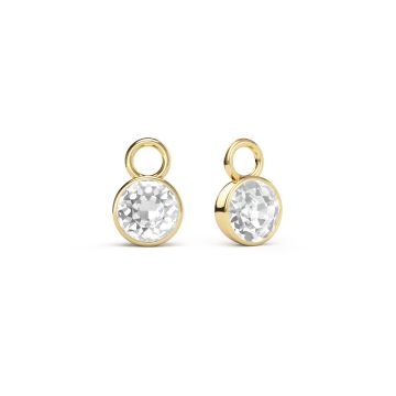 Bella 1 Carat Mix Charms with Clear Swarovski Crystals Gold Plated