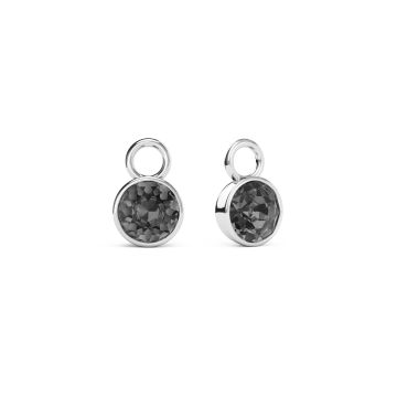 Bella 1 Carat Mix Charms with Crystal Silver Night Swarovski Crystals Rhodium Plated